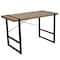 Flash Furniture Rectangle Console Table, Black, Metal Frame, Laminate, Wood Grain NAN-JN-21738-GG - alternate 2